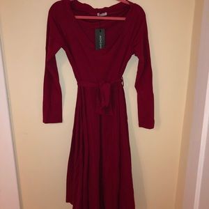 Red Long Sleeve Dress
